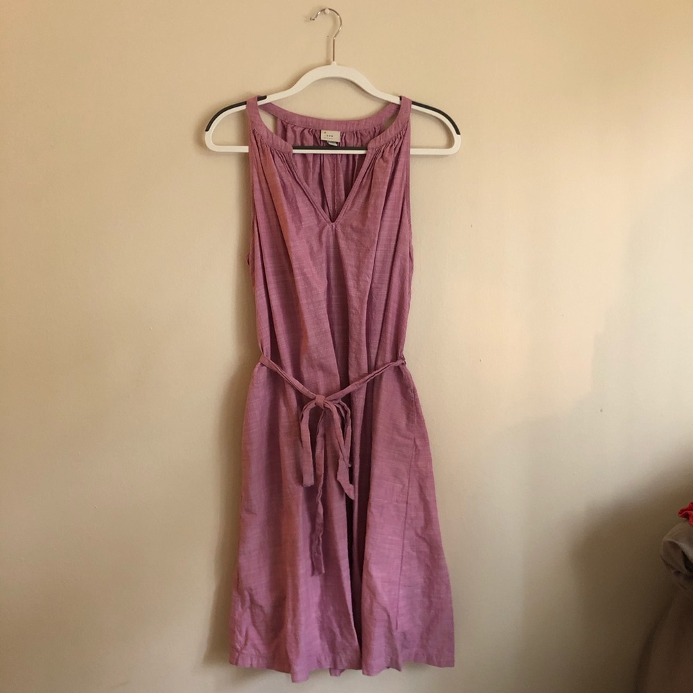 Sleeveless Dress with Belt